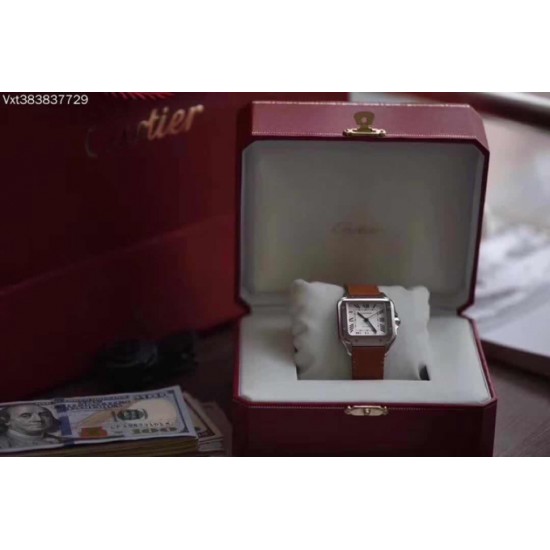 商品编号:383837729【V6出品】卡地亚 山度士 9015机 女士 34MM商品规格:默认规格