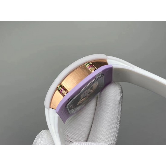 理查德米勒 RichardMille 糖果棉花糖 最新爆款 bon bon系列最稀有的作品!白色陶瓷加上黄粉绿搪瓷表盘,原装机械机芯. 理查德米勒 RichardMille 糖果棉花糖 最新爆款 bon bon系列最稀有的作品!白色陶瓷加上黄粉绿搪瓷表盘,原装机械机芯.