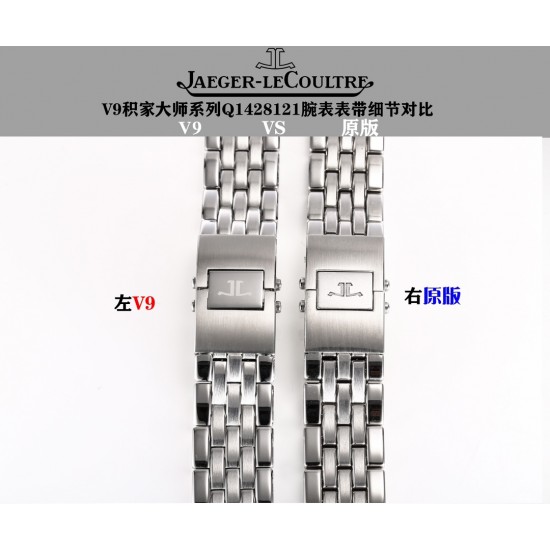 V9 积家 JL 大师系列1428121 J28 钢带经过长达3年时间精心研发,13套大大小小零散模具,39道工序的磨合,每一个菱角.细角凹凸明显可见,对表图明显无差异!39毫米 的直径设计(尺寸专柜一样,非42不对版),表盘布置10点钟的动能显示窗, 2点钟的日历显示盘,6点钟位置的第二时区显示盘,还有最下面的世界时显示窗,搭配的完美无瑕,堪称经典之作。搭载积家自动的CaL.939自动上链机芯。欢迎品鉴! V9 积家 JL 大师系列1428121 J28 钢带经过长达3年时间精心研发,13套大大小小零散模具,39道工序的磨合,每一个菱角.细角凹凸明显可见,对表图明显无差异!39毫米 的直径设计(尺寸专柜一样,非42不对版),表盘布置10点钟的动能显示窗, 2点钟的日历显示盘,6点钟位置的第二时区显示盘,还有最下面的世界时显示窗,搭配的完美无瑕,堪称经典之作。搭载积家自动的CaL.939自动上链机芯。欢迎品鉴!