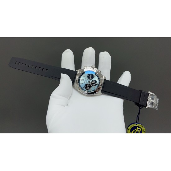 今日推荐百年灵 子弹头 白壳蓝面 44mm  B01计时机 顶级品质 出货实拍✈️