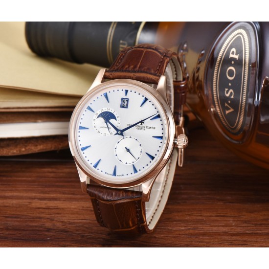 江诗丹顿(Vacheron Constantin)传承系列9位24时真日⭐️月星辰12位独特日历窗全面推出,成功商务人士必备,采用全自动进口机芯(零返修、零故障)顶级316精钢表壳,原装按扣 进口小牛皮,锅盖玻璃,做工一流,型男必备。送礼极佳,先下手为强! 江诗丹顿(Vacheron Constantin)传承系列9位24时真日⭐️月星辰12位独特日历窗全面推出,成功商务人士必备,采用全自动进口机芯(零返修、零故障)顶级316精钢表壳,原装按扣 进口小牛皮,锅盖玻璃,做工一流,型男必备。送礼极佳,先下手为强!