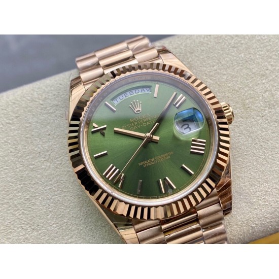 ROLEX 劳力士 玫金绿 日志 ～