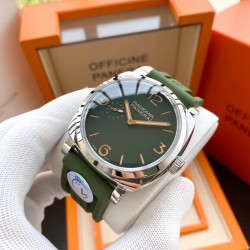 【高级定制V7版来货✈️】应潮而生，绿潮来袭⌚️沛纳海/PANERAI‼️ Radiomir镭得米尔系列腕表–45毫米搭载进口机械机芯，具有时针、分针和小秒盘显示功能。