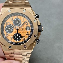 APF厂爱彼26470 26170皇家橡树离岸系列42mm，钢带版封顶之作，独家原装工艺松动头粒，打破市面钢带无法松动头粒的壁垒，实现原装工艺，让钢带也可以更加贴合手腕.搭载3126计时机芯。