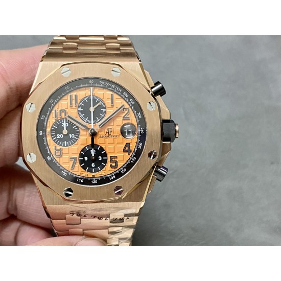 APF厂爱彼26470 26170皇家橡树离岸系列42mm,钢带版封顶之作,独家原装工艺松动头粒,打破市面钢带无法松动头粒的壁垒,实现原装工艺,让钢带也可以更加贴合手腕.搭载3126计时机芯。 APF厂爱彼26470 26170皇家橡树离岸系列42mm,钢带版封顶之作,独家原装工艺松动头粒,打破市面钢带无法松动头粒的壁垒,实现原装工艺,让钢带也可以更加贴合手腕.搭载3126计时机芯。