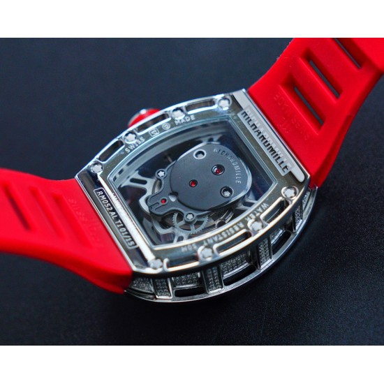 理查德米勒 RICHARD MILLE 最新升級特别版 抛光亮壳 让你体验最亮鬼头 带出最经典的RM052鬼头经典传奇 永不落后 镂空骷髅头腕表.骷髅头轮廓突出,造型霸气不羁,具有震撼人心的魅力。搭配艳耀色彩的真皮轻便表带,更拉风,更前卫。缤纷盛夏,换上短袖T恤的你,腕间搭上鲜艳的表款,是不是很吸睛?尺寸43x50mm ⚠️请认准独家品质 理查德米勒 RICHARD MILLE 最新升級特别版 抛光亮壳 让你体验最亮鬼头 带出最经典的RM052鬼头经典传奇 永不落后 镂空骷髅头腕表.骷髅头轮廓突出,造型霸气不羁,具有震撼人心的魅力。搭配艳耀色彩的真皮轻便表带,更拉风,更前卫。缤纷盛夏,换上短袖T恤的你,腕间搭上鲜艳的表款,是不是很吸睛?尺寸43x50mm ⚠️请认准独家品质