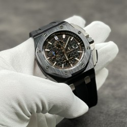 AUDEMARS PIGUET 爱彼 AP 皇家橡树离岸型 计时码表 26402CE.OO.A002CA.01 陶瓷表壳 钛合金按钮 双面蓝宝石镜面 3126机芯 陶瓷自动砣 橡胶表带 钛合金针扣 44mm JF厂出品 出货实拍