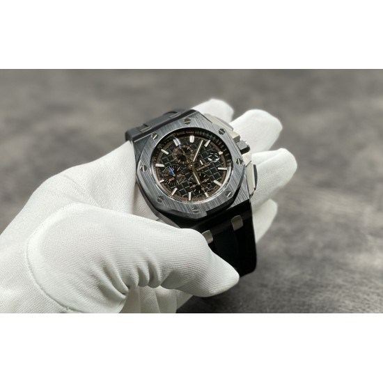 AUDEMARS PIGUET 爱彼 AP 皇家橡树离岸型 计时码表 26402CE.OO.A002CA.01 陶瓷表壳 钛合金按钮 双面蓝宝石镜面 3126机芯 陶瓷自动砣 橡胶表带 钛合金针扣 44mm JF厂出品 出货实拍 AUDEMARS PIGUET 爱彼 AP 皇家橡树离岸型 计时码表 26402CE.OO.A002CA.01 陶瓷表壳 钛合金按钮 双面蓝宝石镜面 3126机芯 陶瓷自动砣 橡胶表带 钛合金针扣 44mm JF厂出品 出货实拍