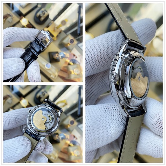 实物拍摄品牌：劳力士-ROLEX  类型：[酷]男士腕表表壳：316精钢（做工优质）表带：进口小牛皮/316精钢机芯：全自动高级机械机芯（走时稳定）玻璃：高级强化镀膜镜面尺寸：直径40mm，厚度12mm