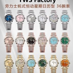 性价比五星推荐tws新品 双历劳力士星期日志 尺寸36Mm  自动机械、蓝宝石镜面，搭配隐形式摺叠皇冠带扣，贴合手腕，整体更细腻舒适。
