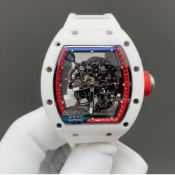 今日推荐理查德RM055 白陶瓷 V4版 42mm 双发条一体机 顶级品质 出货实拍✈️