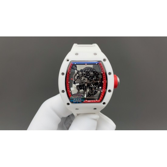 今日推荐理查德RM055 白陶瓷 V4版 42mm 双发条一体机 顶级品质 出货实拍✈️