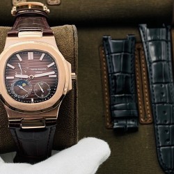 【PFF Factory2021牛年力作】V2升级版 【市场最高品质版本】百达.翡丽Patekphilippe运动系列（鹦鹉螺）5724（霸道总裁）升级版！1⃣️所有功能同正品（10字位动能显示，7字位日历和月相 4字位小秒针），和原装一样的带水平压纹图案，带荧光刻度 ！2⃣️直径40毫米，904L精钢镀金，蓝宝石玻璃镜面。3⃣️5722和5724款的外钻为施华洛世奇钻，通透闪亮，气质非凡。在目前技术范畴内尽可能接近原装，此款腕表可以让您驾驭所有场合！PFF匠心之作 欢迎您的品鉴！
