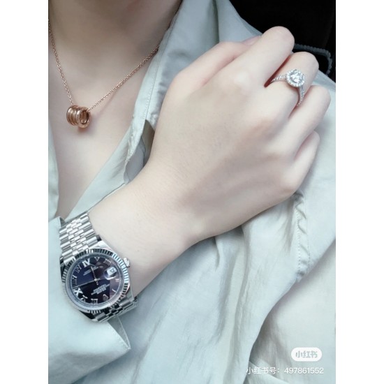 劳力士36mm“茄紫色日志”爆款，上手图！
