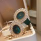 伯爵-PIAGET 全新高级珠宝系列,18K白金.玫瑰金,镶饰两圈马眼型切割美钻一圈22颗(约3.84克拉)-共44颗高级珠宝制作的一大挑战;钻石散发的耀眼光芒,皮带采用轻柔的缎面材质,与钻石造型形成优雅对比。原装尺寸31 X37 mm 伯爵-PIAGET 全新高级珠宝系列,18K白金.玫瑰金,镶饰两圈马眼型切割美钻一圈22颗(约3.84克拉)-共44颗高级珠宝制作的一大挑战;钻石散发的耀眼光芒,皮带采用轻柔的缎面材质,与钻石造型形成优雅对比。原装尺寸31 X37 mm