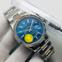 N9 Factory最新推荐 原版复刻 劳力士Rolex天行者系列SKY-DWELLER  直径42毫米x10毫米 机芯：进口全自动机械机芯改装9001 (24小时盘可单调)  圈口:  劳力士Ring Command三角坑纹⏲双向旋转外圈，镜面：德国进口蓝宝石玻璃镜面，材料：904L精钢表壳  表带:   不锈钢(蚝式钢)，蚝式，原装保险折叠扣，经典男士休闲腕表，成功男士的标志！让您一劳永逸！N9诚意之作 值得你拥有！