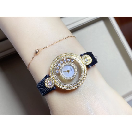 实拍 萧邦 Chopard 小圆双包双排钻 Happy Stort 珠表 内、外蓝宝石水晶玻璃 微型按调EAT瑞士机芯 密爪包镶钻!新潮珍珠贝母表盘刻度 款型特色鲜明。表壳尺寸约:28mm 实拍 萧邦 Chopard 小圆双包双排钻 Happy Stort 珠表 内、外蓝宝石水晶玻璃 微型按调EAT瑞士机芯 密爪包镶钻!新潮珍珠贝母表盘刻度 款型特色鲜明。表壳尺寸约:28mm