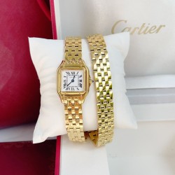 Panthre de Cartier / double chain Width 22mm.Length 30mm. Chain length 44cm卡地亚猎豹系列腕表/双圈表链宽度22mm 长度30mm 链条长度44cm瑞士进口石英机芯，316L精钢表壳表链。蓝晶石表冠，蓝宝石镜面，淬火钢蓝指针，双圈环绕链条，便捷珠宝扣。