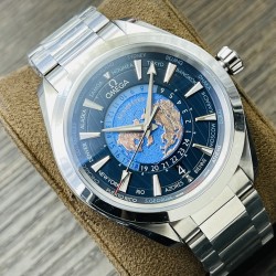 【OM Factory2024墙裂推荐】 欧米茄海马系列43MM直径 220.10.43.22.03.001欧米茄世界时腕表激光烧蚀蓝色海洋，陆地浮雕勾勒，24小时hesalite水晶环。辽阔世界尽在掌握，于方寸之间伴您开启环球之旅！OM Factory匠心力作 欢迎各位表友品鉴！
