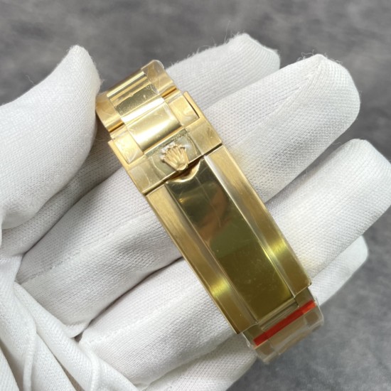 劳力士间金蓝水鬼，电镀版本！40mm直径，蓝宝石水晶玻璃镜面！陶瓷圈口！904钢，gm厂！也可以定制18k包金版本！出货实拍