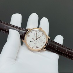KM江诗丹顿TRADITIONNELLE 传袭系列83520/000R-9909机械腕表，震撼上市！独立秒针、指针式日历、动力储备功能，多功能腕表，3位日历，6位跑秒小针，9位动脑显示，官方同样表径尺寸40mm，搭配改装2475SC全自动机械机芯