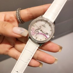 欧米加OMEGA女士腕表 进口石英机芯 316L精钢表壳 直径34mm厚8mm