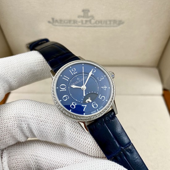 JAEGER-LECOULTRE积家女款RENDEZ-VOUS约会系列。尺寸：29mm搭载日本进口全自动机械机芯  正品版本机芯主版  功能：日夜星晨、时分秒显示功能 ，展现出昼的灿烂与夜的浪漫(刚刚的相遇，[玫瑰]刚刚的缘分，[爱心]刚刚的时间，愿幸福快乐与您相伴)
