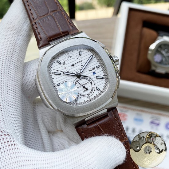 百达翡丽 Patek Philippe 鹦鹉螺系列,精品男士腕表,多功能设计,技艺精湛,独具匠心,尊贵大气,绅士风范。采用全自动机械机芯,顶级316精钢表壳,进口小牛皮表带,矿物质超强镜面,尺寸43-13 百达翡丽 Patek Philippe 鹦鹉螺系列,精品男士腕表,多功能设计,技艺精湛,独具匠心,尊贵大气,绅士风范。采用全自动机械机芯,顶级316精钢表壳,进口小牛皮表带,矿物质超强镜面,尺寸43-13
