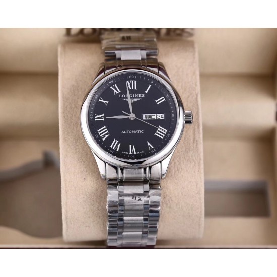 品牌:浪情-LONGINES⚡️型号:名匠系列男士双历腕表机芯:搭载顶级ETA2836全自动机械机芯,摆幅28800,动力储备48小时+,超薄机芯玻璃:防刮耐磨蓝宝玻璃镜面 表壳:316精钢表壳 超薄纤细原装同步壳身 三度防水,尺寸:38.5/9mm细节:字面、表针细节原版同步库存:备货充裕,全系总量500+附件:配送独家定制专柜同步运输木盒 品牌:浪情-LONGINES⚡️型号:名匠系列男士双历腕表机芯:搭载顶级ETA2836全自动机械机芯,摆幅28800,动力储备48小时+,超薄机芯玻璃:防刮耐磨蓝宝玻璃镜面 表壳:316精钢表壳 超薄纤细原装同步壳身 三度防水,尺寸:38.5/9mm细节:字面、表针细节原版同步库存:备货充裕,全系总量500+附件:配送独家定制专柜同步运输木盒