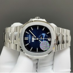 今日推荐GR百达翡丽 鹦鹉螺5762 银壳蓝色 41mm 9015机械机芯 顶级品质 出货实拍✈️