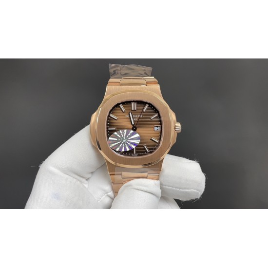 今日推荐百达翡丽 鹦鹉螺5711 玫瑰金咖 40mm Cal.324机 顶级品质 出货实拍✈️