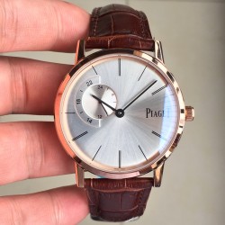 Piaget 伯爵Altiplano 原版字面复刻版 系列多功能机械全自动腕表。以传统美学概念打造的机械腕表，纯洁简约古典优雅，精致的巴顿指针，优雅的双层立体面盘，5位小秒和10位24小时刻度以及独有12点位日历窗，42mm腕表。透视底盖！