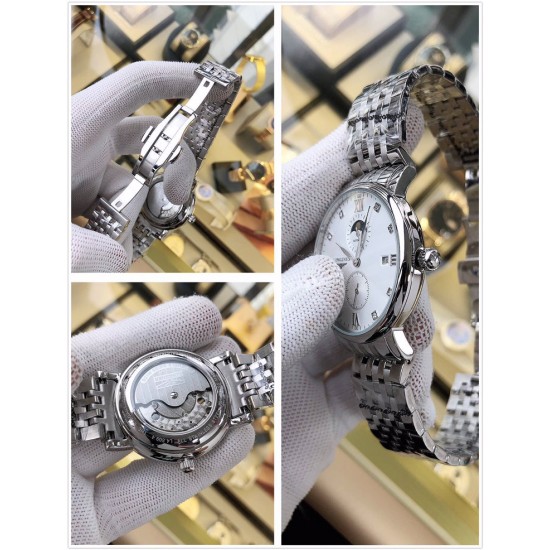 品牌:浪琴-LONGINES 表带:进口小牛皮/316精钢机芯:全自动机械机芯玻璃:高级强化镀膜镜面尺寸:直径40mm,厚度12mm 品牌:浪琴-LONGINES 表带:进口小牛皮/316精钢机芯:全自动机械机芯玻璃:高级强化镀膜镜面尺寸:直径40mm,厚度12mm