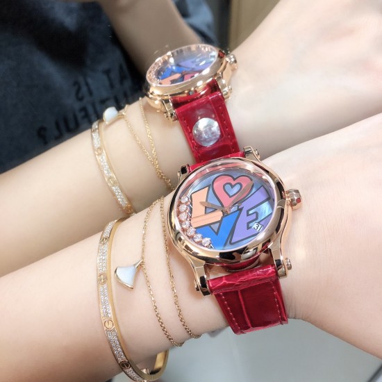 实拍《YF 》新品上市 萧邦 HAPPY DIAMONDS 五彩缤纷系列 278559-3020