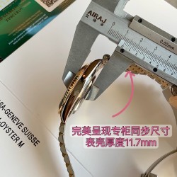 最新款劳力士41mm日志瑞机“牛货”表壳厚度同步专柜正品尺寸11.7mm