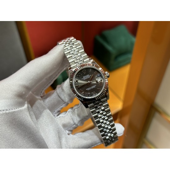 劳力士水泥灰日志31mm316L精钢材质2236全自动机械机芯