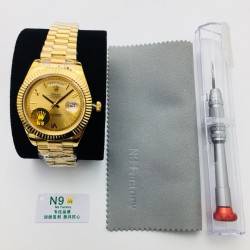 N9 Factory诚意推荐 官方原版一比一复刻，劳力士Rolex日志型男款系列，尺寸：41毫米，采用904L精钢，蓝宝石玻璃镜面，6⃣️字位拥有小劳力士防伪镭射标，ETA2836机芯机械，稳定有保证！N9品质 值得拥有！「送N9劳力士专用拆表工具」