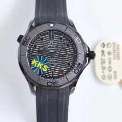 OMEGA 欧米茄  黑色海马 ！【机芯】搭载日本原装西铁城8215自动机械机芯，原装透底设计！【玻璃】双卜蓝宝防震防刮花玻璃！【皮带】表扣为316L精钢打磨，意大利进口牛皮配合进口硅胶！