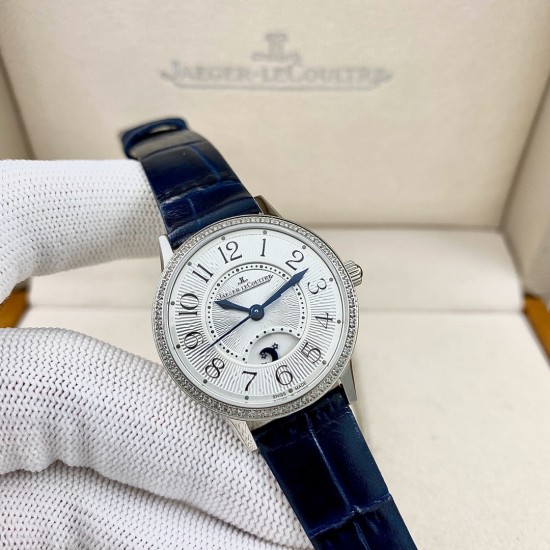 JAEGER-LECOULTRE积家女款RENDEZ-VOUS约会系列。尺寸：29mm搭载日本进口全自动机械机芯  正品版本机芯主版  功能：日夜星晨、时分秒显示功能 ，展现出昼的灿烂与夜的浪漫(刚刚的相遇，[玫瑰]刚刚的缘分，[爱心]刚刚的时间，愿幸福快乐与您相伴)