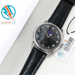 LS精品   2019新款卡地亚独家首发精品男士腕表全自动机械进口2824上下眼改月相（零故障）316L精钢表壳意大利进口牛皮表带配易用针扣 蓝宝石防刮玻璃直径:42mm 厚度12mm 12字位真日月星辰。30米防水‼️