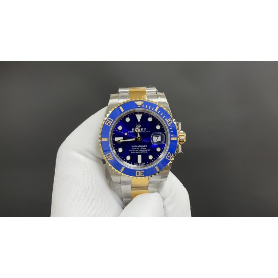 今日推荐劳力士 间金蓝鬼 带NFC芯片感应保卡 四码合一 41mm 3235机 顶级品质 出货实拍✈️