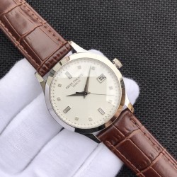 PK精品 精品发售，原版复刻百达翡丽-古典表系列5296R进口9015改Cal.324 SC自动机械机芯 蓝宝石水晶玻璃  意大利牛皮 机关生耳一键拆装 38mm 上手轻巧 市面最薄 最贴手 男人首选之一。