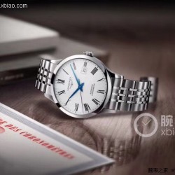 LONGINES 浪琴 开创者系列，185周年推出的拥有天文台认证的系列腕表，316精钢表壳表带，搭配黑白色表盘，简洁的时标与简洁美观的中央大三针相呼应，令时间呈现清晰、直观，直径40mm！