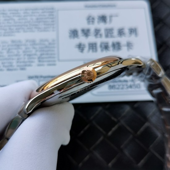 台湾厂【匠心臻品】随着努力不懈地寻求技术上的突破以及不断的创新令LONGINES表在设计方面稳坐领导地位。浪琴 名匠六字位日历系列 原版开模 所有配件与正品100%可互换通用 316精钢表壳、前、后双卜蓝宝石玻璃、淬火烧钢蓝指针、机芯采用最新的2892改L619/888全自动超薄机芯 搭配最新款镂空自动陀 直径38.5mm厚度9.0mm 一表一号,一卡一号、绝不重复。整表完美无暇市场最高版本! 台湾厂【匠心臻品】随着努力不懈地寻求技术上的突破以及不断的创新令LONGINES表在设计方面稳坐领导地位。浪琴 名匠六字位日历系列 原版开模 所有配件与正品100%可互换通用 316精钢表壳、前、后双卜蓝宝石玻璃、淬火烧钢蓝指针、机芯采用最新的2892改L619/888全自动超薄机芯 搭配最新款镂空自动陀 直径38.5mm厚度9.0mm 一表一号,一卡一号、绝不重复。整表完美无暇市场最高版本!