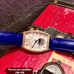 星辰 法兰克穆勒-Franck Muller(FM)❥酒桶形系列❥瑞士石英机芯❥镀膜玻璃镜面❥表壳尺寸32x43mm          厚度约9mmFK独家实拍！