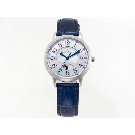 TW出品:积家约会系列自动机械图为女表 【尺寸】尺寸34mm 厚度10mm【机芯】搭载进口9015机改原装cal.898A自动上链机芯(不是加夹板)【表带】搭配进口意大利牛皮表带 【显示指针】顶级烧钢兰指针 具昼夜显示功能 TW出品:积家约会系列自动机械图为女表 【尺寸】尺寸34mm 厚度10mm【机芯】搭载进口9015机改原装cal.898A自动上链机芯(不是加夹板)【表带】搭配进口意大利牛皮表带 【显示指针】顶级烧钢兰指针 具昼夜显示功能