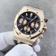 (严选)爱彼26331OR皇家橡树多功能计时机械腕表,玫瑰金胶带款爱彼熊猫盘,41MM!搭载7750改原装机芯 6字位小秒 功能与原装一致!镜面和正品一样采用的是蓝宝石玻璃镜面,最人性化的可松动头粒缓冲,确保更贴合手腕,佩戴更舒适。还原正品表盘的细腻精致,立体工整的盘面“饼干纹理”和原装一模一样,经典的大网格凸显爱彼的特点,采用进口超强夜光!表盘细节做工秒杀市面其他!可搭配橡胶带和皮带,满足你更多需求! ip 厂出品,出货实拍 (严选)爱彼26331OR皇家橡树多功能计时机械腕表,玫瑰金胶带款爱彼熊猫盘,41MM!搭载7750改原装机芯 6字位小秒 功能与原装一致!镜面和正品一样采用的是蓝宝石玻璃镜面,最人性化的可松动头粒缓冲,确保更贴合手腕,佩戴更舒适。还原正品表盘的细腻精致,立体工整的盘面“饼干纹理”和原装一模一样,经典的大网格凸显爱彼的特点,采用进口超强夜光!表盘细节做工秒杀市面其他!可搭配橡胶带和皮带,满足你更多需求! ip 厂出品,出货实拍
