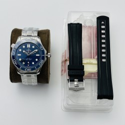 【VS Factory最新力作】市场最高版本 最高复刻 VS欧.米茄OMEGA海马300M 蓝色字面腕表系列！所有细节不惧放大，秒杀市场版本！1⃣️316L精钢材质打造！钢带款！2⃣️搭载定制版8800机芯机械！3⃣️直径42MM！VS匠心之作 欢迎您的品鉴！