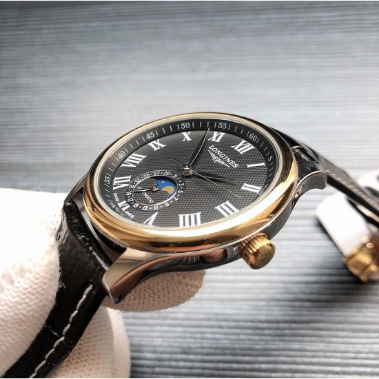 2019浪琴官网新品v2版本浪琴 LONGINES L33 名匠系列月相 市场上唯一一家官方1:1复刻版本，不惜成本[强]升级瑞机壳套字面，原装月相，区别市场普通版本 配置全自动机械机芯，316L精钢，蓝宝石镜面，尺寸39.5mm专柜同步，SJ出品让表又再次刷新高性价比的购表体验