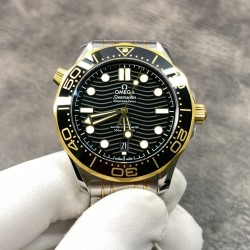 【VS出品】欧米茄 海马300M 316精钢材质打造！间金钢带款！8800机 42MM！金灿灿，这个颜色好看！出货实拍